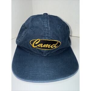 Vintage Navy Blue Camel Cigarette Baseball Hat Cap, Logo Buckle Strap 100 Cotton